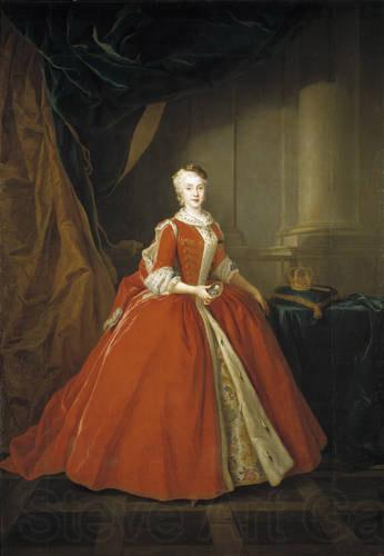 Louis de Silvestre Portrait of the Princess Maria Amalia of Saxony in Polish costume. Norge oil painting art